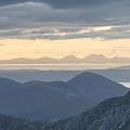 Evening view of the Jura mountains from Arran