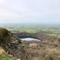 Looking over the edge to Gormire Lake in early spring