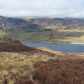 A High up view of Llyn Colwyd