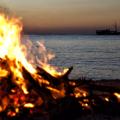 Bonfire on a beach