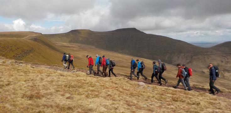 Pen-y-Fan behind group PFR