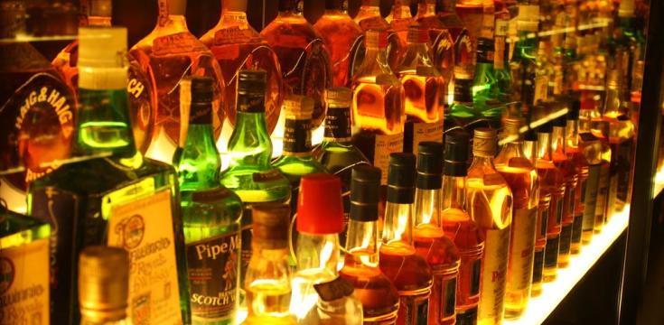Whisky bottles