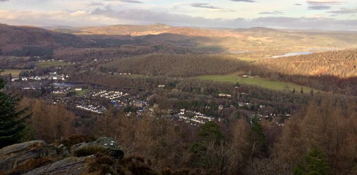 Dunkeld and Birnham from the hill above