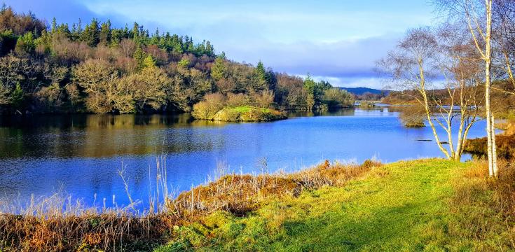 Llyn Elsi seen from the far end on a sunny day