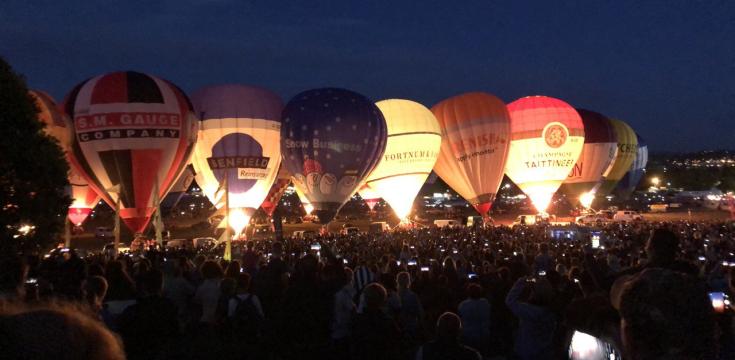 Night Glow at the Bristol Balloon Fiesta