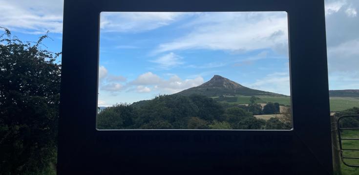 Roseberry Topping hill view framed 